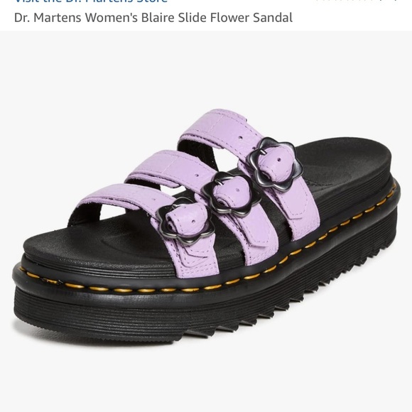 Dr. Martens Blair Purple Leather flower Sandals - Picture 7 of 7